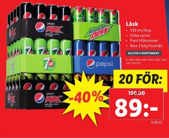 Lidl Läsk erbjuda
