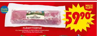 ICA Maxi FLÄSKYTTERFILÉ ICA erbjuda
