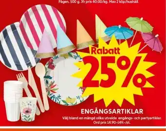 ENGÅNGSARTIKLAR