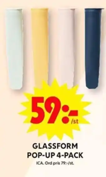 ICA Maxi GLASSFORM POP-UP 4-PACK ICA. erbjuda