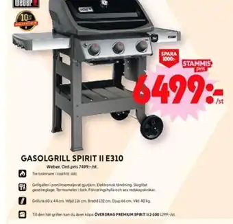 ICA Maxi GASOLGRILL SPIRIT II E310 Weber erbjuda