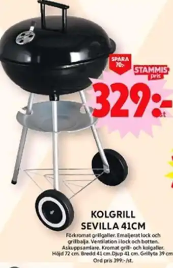 ICA Maxi KOLGRILL SEVILLA 41CM erbjuda