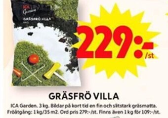 ICA Maxi GRÄSFRÖ VILLA erbjuda