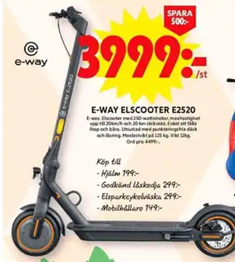 ICA Maxi E-WAY ELSCOOTER E2520 erbjuda