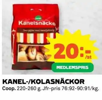 Coop KANEL-/KOLASNÄCKOR Coop. 220-260 g. erbjuda