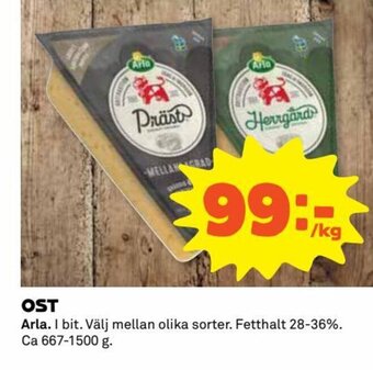 Coop OST Arla erbjuda