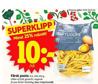ICA Supermarket Färsk pasta ICA erbjuda