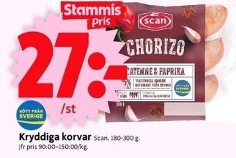 ICA Supermarket Kryddiga korvar Scan. erbjuda