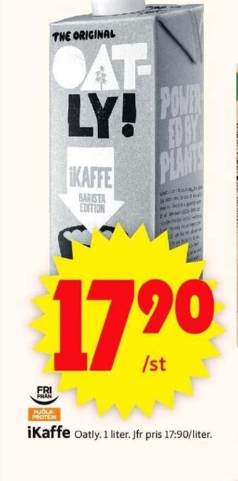 ICA Supermarket ikaffe Oatly. 1 Liter erbjuda