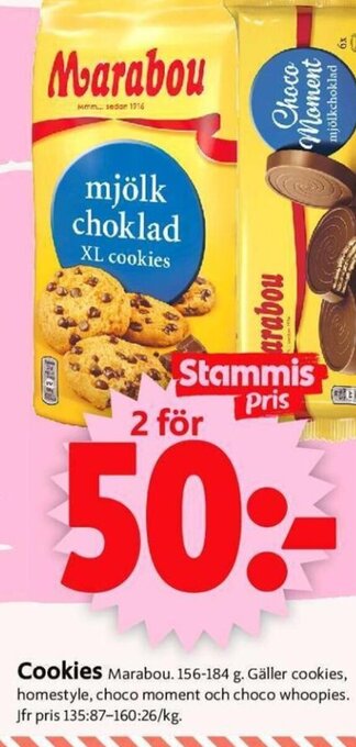 ICA Supermarket Cookies Marabou. erbjuda