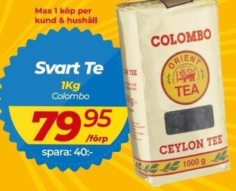 Matrix Butikerna Svart Te Colombo erbjuda