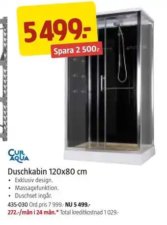 Jula Duschkabin 120x80 cm erbjuda