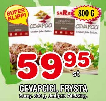 Nya Pulsen Cevapcici, frysta erbjuda