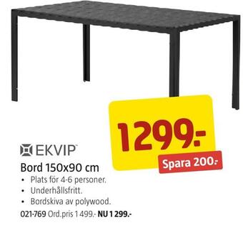Jula Bord 150x90 cm erbjuda