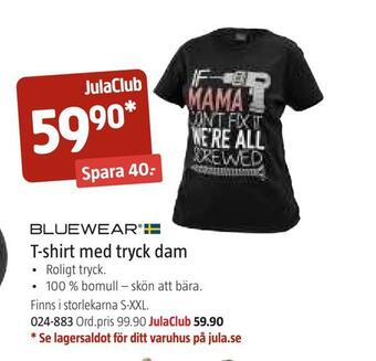 Jula T-shirt med tryck dam erbjuda