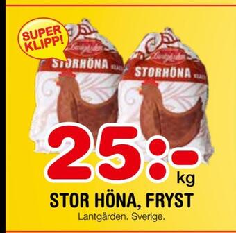 Nya Pulsen Stor höna, fryst erbjuda