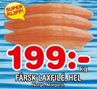 Nya Pulsen Färsk laxfilé, hel erbjuda