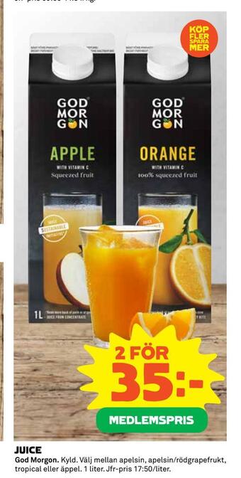 Coop Extra Juice erbjuda