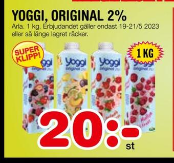 Nya Pulsen Yoggi, original 2% erbjuda