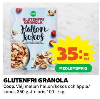 Coop Extra Glutenfri granola erbjuda