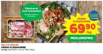 Coop Extra Färsk fläskkarré erbjuda