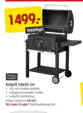 Jula Kolgrill 54x42 cm erbjuda