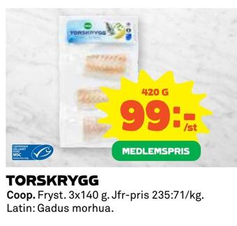 Coop Torskrygg erbjuda