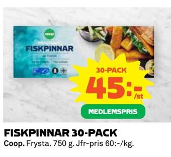 Coop Fiskpinnar 30-pack erbjuda