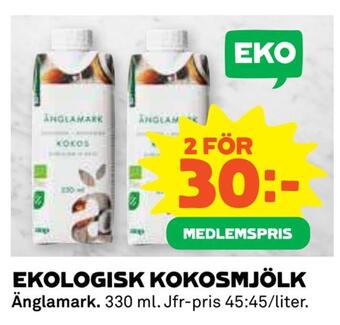 Coop Ekologisk kokosmjölk erbjuda