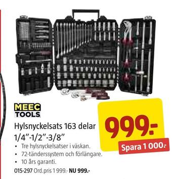 Jula Hylsnyckelsats 163 delar 1/4-1/2-3/8 erbjuda