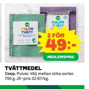 Coop Tvättmedel erbjuda