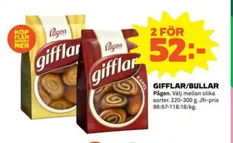 Coop Extra Gifflar/bullar erbjuda
