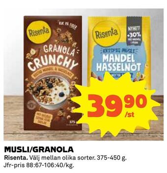 Coop Musli/granola erbjuda