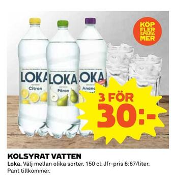 Coop Extra Kolsyrat vatten erbjuda