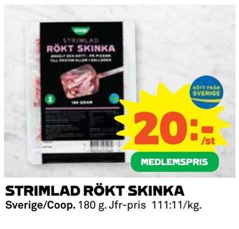 Coop Extra Strimlad rökt skinka erbjuda