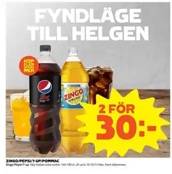 Zingo/pepsi/7-up/pommac