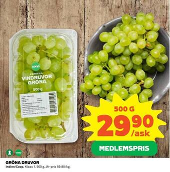 Coop Gröna druvor erbjuda