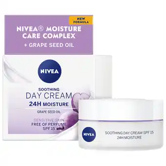 Apotek Hjärtat Nivea soothing day cream spf 15 50 ml erbjuda