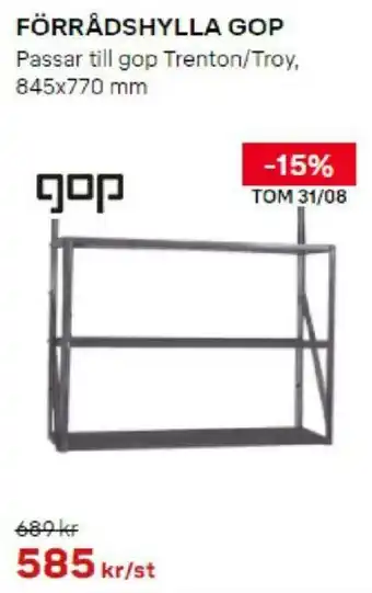 Byggmax Gop Förrådshylla 845x770cm erbjuda