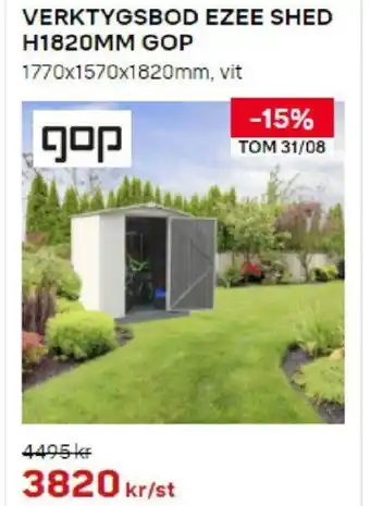 Byggmax Gop Verktygsbod Ezee Shed H1820MM erbjuda