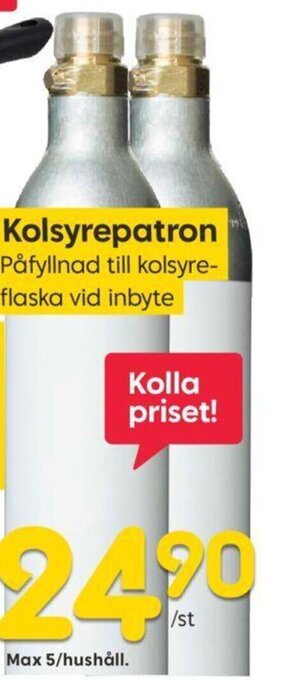 Rusta Kolsyrepatron erbjuda