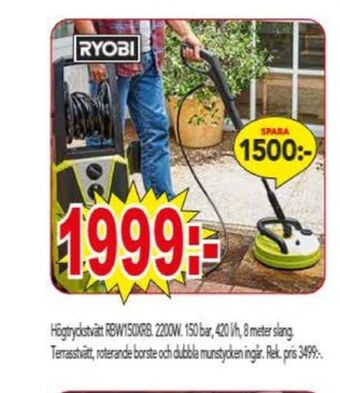 Bo Ohlsson Ryobi högtryckstvätt erbjuda
