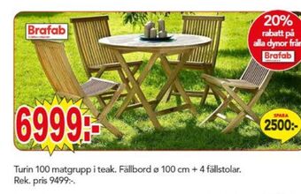 Bo Ohlsson Brafab utemöbler erbjuda