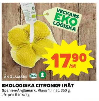 Coop Änglamark citroner erbjuda