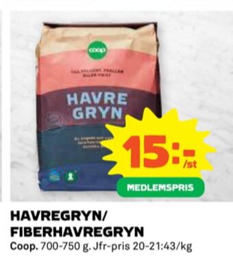 Coop Coop havregryn erbjuda