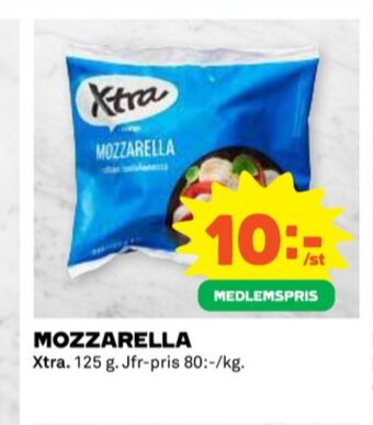 Coop X-tra mozzarella erbjuda
