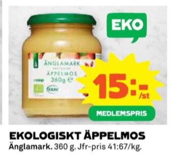 Coop Änglamark äppelmos erbjuda