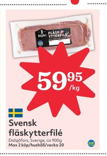 Hemköp Dalsjöfors fläskytterfilé erbjuda