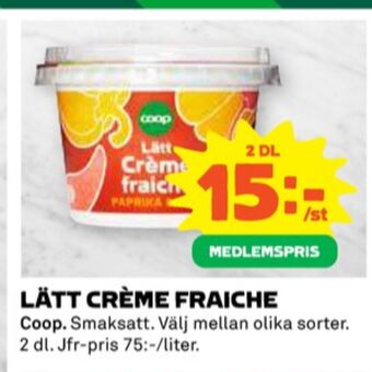 Coop Coop crème fraiche erbjuda