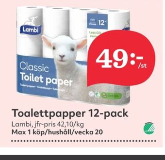 Hemköp Classic toalettpapper erbjuda